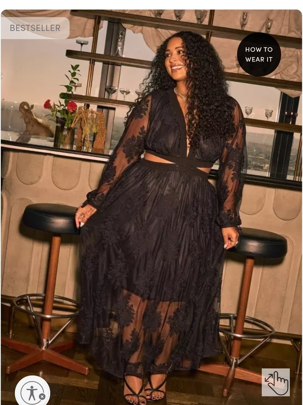 Torrid Festi 5x Black Embroidered Maxi Drews